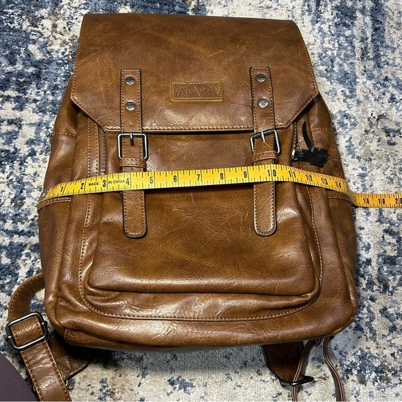 Montana West x Wrangler Brown Vegan Leather Laptop Backpack
